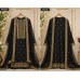 Veeran Fashions Midnight Black Georgette Gold-Embroidered Unstitched Suit Veeran Fashions Midnight Black Georgette Gold-Embroidered Unstitched Suit