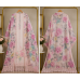 Veeran Fashions Pastel Pink Slub Cotton Floral Boutique Unstitched Suit Set