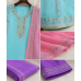 Veerran Fashions Pastel Blue Twill Silk Unstitched Suit Veerran Fashions Pastel Blue Twill Silk Unstitched Suit