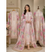 Veeran Fashions Pastel Pink Slub Cotton Floral Boutique Unstitched Suit Set