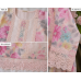 Veeran Fashions Pastel Pink Slub Cotton Floral Boutique Unstitched Suit Set