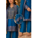Royal Peacock Blue Kalamkaari Unstitched Suit Set