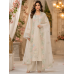Ivory Pearl Crush Tissue Floral Embroidered Unstitched Suit Ivory Pearl Crush Tissue Floral Embroidered Unstitched Suit