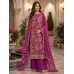 Royal Purple Crape Floral Embroidered Unstitched Suit Royal Purple Crape Floral Embroidered Unstitched Suit