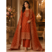 Royal Rust Dola Silk Heritage Unstitched Suit Royal Rust Dola Silk Heritage Unstitched Suit