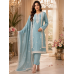 Aqua Mist Viscose Tusser Embroidered Unstitched Suit Set