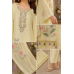 Pastel Bloom Lemon Shimmer Unstitched Suit Set