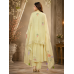 Pastel Bloom Lemon Shimmer Unstitched Suit Set