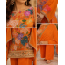 Tangerine Bloom Crape Embroidered Unstitched Suit Set Tangerine Bloom Crape Embroidered Unstitched Suit Set