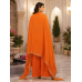 Tangerine Bloom Crape Embroidered Unstitched Suit Set Tangerine Bloom Crape Embroidered Unstitched Suit Set