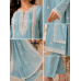 Aqua Mist Viscose Tusser Embroidered Unstitched Suit Set