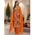 Tangerine Bloom Crape Embroidered Unstitched Suit Set Tangerine Bloom Crape Embroidered Unstitched Suit Set