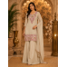 Ivory Rose Embroidered Crape Farshi Salwar Kameez Set Ivory Rose Embroidered Crape Farshi Salwar Kameez Set