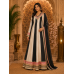 Ivory & Black Regal Crape Stitched Anarkali Set Ivory & Black Regal Crape Stitched Anarkali Set