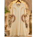 Ivory Pearl Shimmer A-Line Frock Suit Set