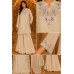 Ivory Blossom Embroidered Chenon Stitched Co-Ord Set