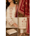 Royal Ivory Maroon Shimmer Unstitched Suit with Organza Dupatta Royal Ivory Maroon Shimmer Unstitched Suit with Organza Dupatta