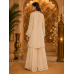 Ivory Blossom Embroidered Chenon Stitched Co-Ord Set