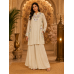 Ivory Blossom Embroidered Chenon Stitched Co-Ord Set