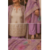 Royal Ivory & Lavender Banarasi Shimmer Unstitched Suit Set Royal Ivory & Lavender Banarasi Shimmer Unstitched Suit Set