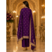 Royal Amethyst Dola Silk Mughal Elegance Unstitched Suit Royal Amethyst Dola Silk Mughal Elegance Unstitched Suit