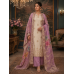 Royal Ivory & Lavender Banarasi Shimmer Unstitched Suit Set Royal Ivory & Lavender Banarasi Shimmer Unstitched Suit Set