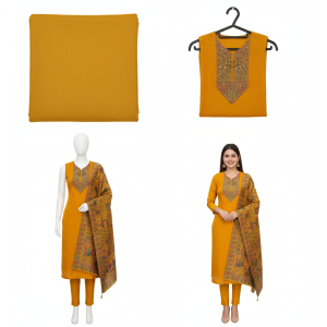 Mustard/Yellow Suit with Heavy Work