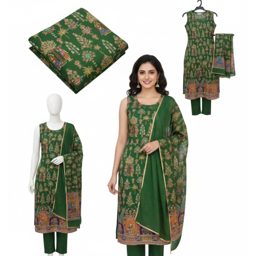 Golden Zari Grace Crepe Suit