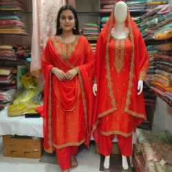 Hand-Embroidered Doria Kurta Set