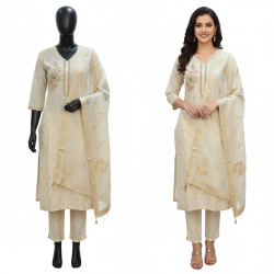 Ivory Shimmer Suit Set