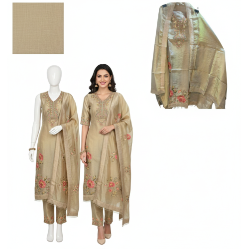 Golden Glow Glass Tissue Suit Set