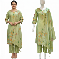 Pista Shimmer Dori Work Salwar Suit
