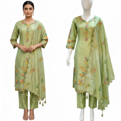 Pista Shimmer Dori Work Salwar Suit Pista Shimmer Dori Work Salwar Suit