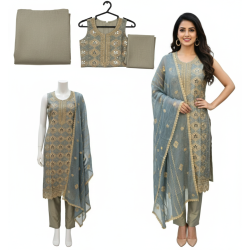 Noor-e-Mehfil Tissue Silk Suit