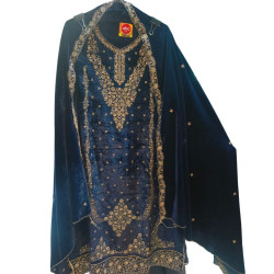 Navy Blue Velvet Suit