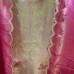 Elegant Rose-Gold Tissue Suit with Heavy Pink Dupatta