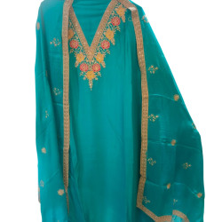 The Emerald Elegance Chinon Silk Suit Set