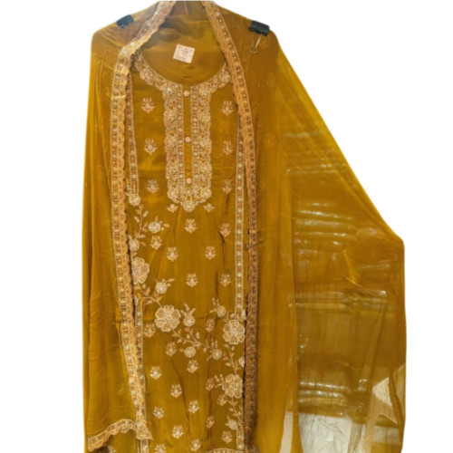 Bright Yellow/Mustard-Colored Salwar Suit