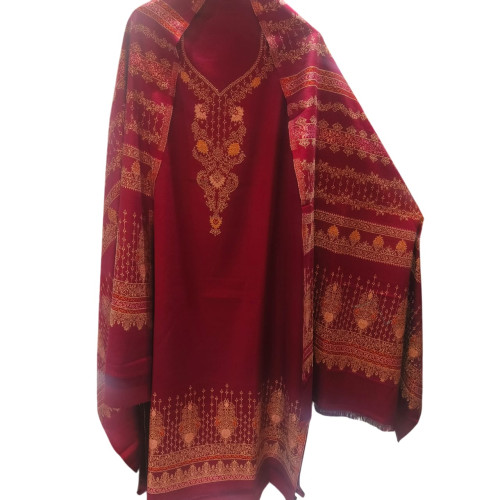 Pashmina Crimson Charm Wool Suit