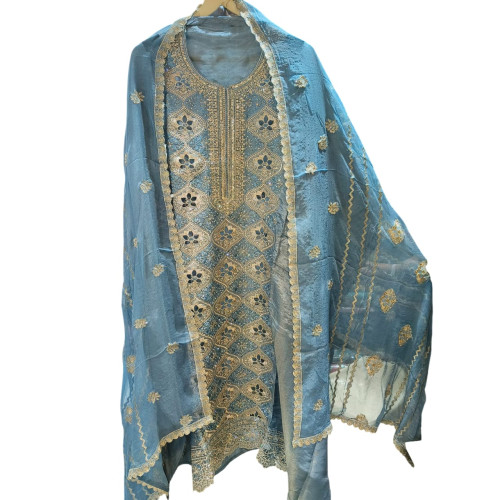 Noor-e-Mehfil Tissue Silk Suit