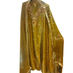 Opulent Antique Gold Doria Tissue Suit