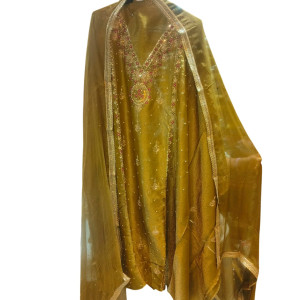 Opulent Antique Gold Doria Tissue Suit