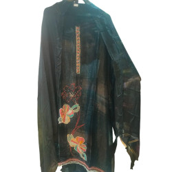 Elegant Black Crape Suit