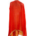 Vibrant Orange Glass Tissue Suit with Gold-Bordered Chiffon Dupatta