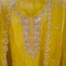 Royal Zari-Embroidered Yellow Glass Tissue Suit Set