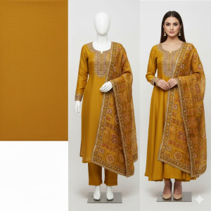 Mustard Yellow Salwar Suit Set