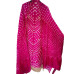 Vibrant Fuchsia Crape Bandhej Suit Set with Gota Patti