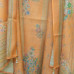 Peach Floral Printed and Embroidered Unstitched Suit Set