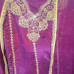 Embroidered Purple Crape Salwar Suit with Shantoon Bottom