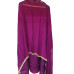 Embroidered Purple Crape Salwar Suit with Shantoon Bottom